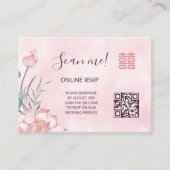Carte D'accompagnement Code QR de réponse en ligne pour mariage chinois L (Devant)