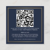 Carte D'accompagnement Code QR de réponse pour le mariage royal avec épée (Dos)