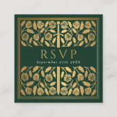 Carte D'accompagnement Code QR de réponse pour le mariage royal avec l'ép (Devant)