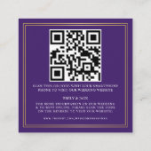 Carte D'accompagnement Code QR de réponse pour le mariage royal de l'épée (Dos)