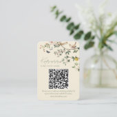 Carte D'accompagnement Code QR de réponse pour le site web de mariage à l (Debout devant)