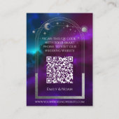 Carte D'accompagnement Code QR de réponse pour le site web de mariage Cos (Dos)