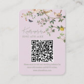 Carte D'accompagnement Code QR de réponse pour le site web de mariage de  (Devant)