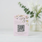 Carte D'accompagnement Code QR de réponse pour le site web de mariage de  (Debout devant)