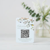Carte D'accompagnement Code QR de réponse pour le site web de mariage de  (Debout devant)