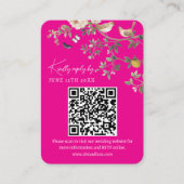 Carte D'accompagnement Code QR de réponse pour le site web de mariage en  (Devant)
