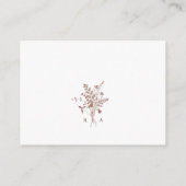 Carte D'accompagnement Code QR de réponse pour mariage botanique rose pou (Dos)