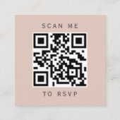 Carte D'accompagnement Code QR de réponse pour mariage printanier floral (Dos)