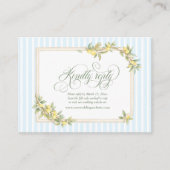 Carte D'accompagnement Code QR de réponse pour un mariage côtier au citro (Devant)