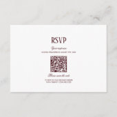 Carte D'accompagnement Code QR de réponse pour un mariage moderne rétro e (Devant)