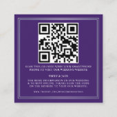 Carte D'accompagnement Code QR de réponse pour un mariage royal avec épée (Dos)