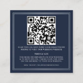 Carte D'accompagnement Code QR de réponse pour un mariage royal avec moti (Dos)