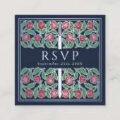 Carte D'accompagnement Code QR de réponse pour un mariage royal avec moti (Devant)
