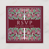 Carte D'accompagnement Code QR de réponse pour un mariage royal avec moti (Devant)