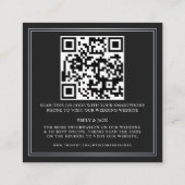 Carte D'accompagnement Code QR de réponse pour un mariage royal avec moti (Dos)