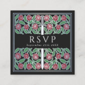 Carte D'accompagnement Code QR de réponse pour un mariage royal avec moti (Devant)