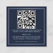 Carte D'accompagnement Code QR de réponse pour un mariage royal avec une (Dos)