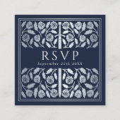 Carte D'accompagnement Code QR de réponse pour un mariage royal avec une (Devant)