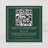 Carte D'accompagnement Code QR de réponse pour un mariage royal avec une (Dos)