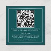 Carte D'accompagnement Code QR de réponse pour un mariage royal avec une (Dos)