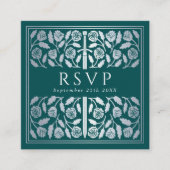 Carte D'accompagnement Code QR de réponse pour un mariage royal avec une (Devant)