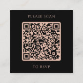 Carte D'accompagnement Code QR de réponse pour un site web de mariage flo (Dos)