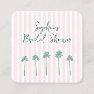 Carte D'accompagnement Code QR de réponse pour une baby shower Preppy à P