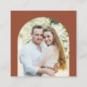 Carte D'accompagnement Code QR de réponse simple photo d'arche en terre c (Dos)