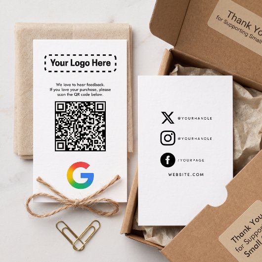 Carte D'accompagnement Code QR de révision d'entreprise moderne blanc min