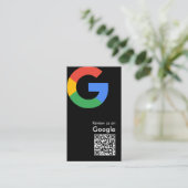 Carte D'accompagnement Code QR de révision Google moderne et tendance (Debout devant)