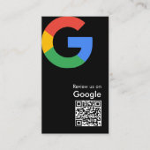 Carte D'accompagnement Code QR de révision Google moderne et tendance (Devant)