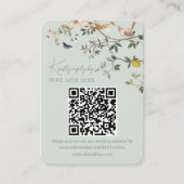 Carte D'accompagnement Code QR de RSVP pour site web de mariage en Chinoi (Devant)