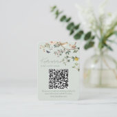 Carte D'accompagnement Code QR de RSVP pour site web de mariage en Chinoi (Debout devant)