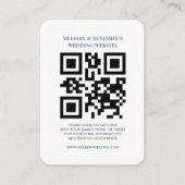 Carte D'accompagnement Code QR de site web de mariage avec photo de RSVP (Devant)