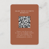 Carte D'accompagnement Code QR de site web de mariage élégant et minimali (Devant)