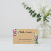 Carte D'accompagnement Code QR de site web de mariage floral tropical inc (Debout devant)