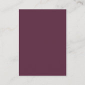 Carte D'accompagnement Code QR de site web de mariage Plum Gold de couleu (Dos)