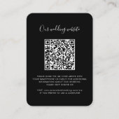 Carte D'accompagnement Code QR de site Web moderne Photo Mariage RSVP (Devant)