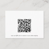 Carte D'accompagnement Code QR de vin Réception de mariage (Dos)