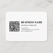 Carte D'accompagnement Code QR d'entreprise & Texte Rétro-Moderne Modifia (Devant)