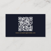 Carte D'accompagnement Code QR des détails de mariage Calligraphie Noir O (Dos)