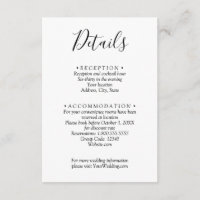 Code QR des détails de mariage minimaliste noir et