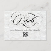 Carte D'accompagnement Code QR des détails de mariage moderne (Devant)