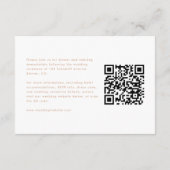 Carte D'accompagnement Code QR des détails de mariage neutre moderne (Dos)