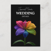 Carte D'accompagnement Code QR des détails du mariage 🌈 (Devant)