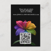 Carte D'accompagnement Code QR des détails du mariage 🌈 (Dos)