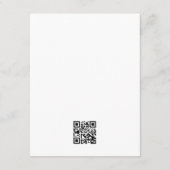 Carte D'accompagnement Code QR des détails du mariage avec une arche vert (Dos)