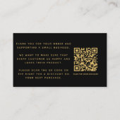 Carte D'accompagnement Code QR des icônes sociales remise de remerciement (Dos)