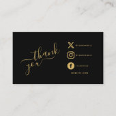 Carte D'accompagnement Code QR des icônes sociales remise de remerciement (Devant)