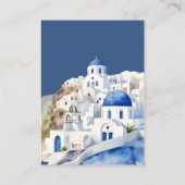 Carte D'accompagnement Code QR Destination Grèce Mariage Santorini (Dos)